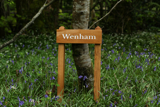 Customisable Oak Free-Standing House Signs