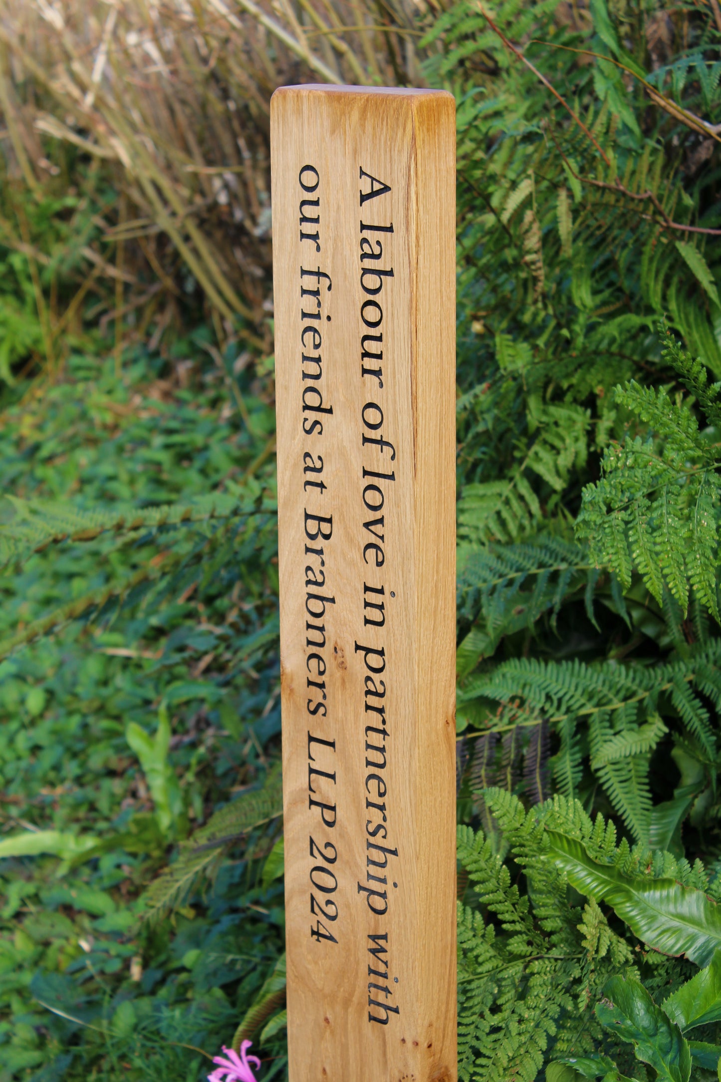Solid Oak Wide and Tall Allotment Sign Post