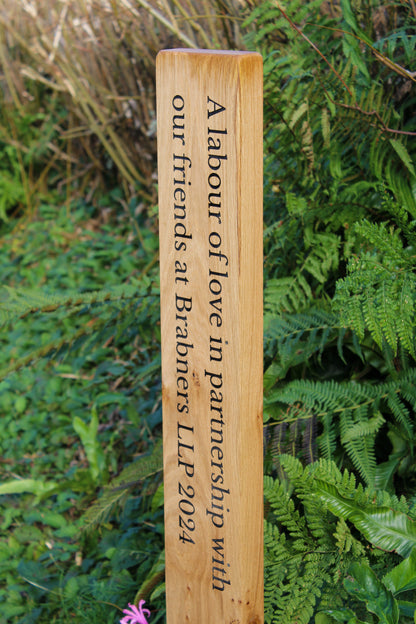 Solid Oak Wide and Tall Allotment Sign Post