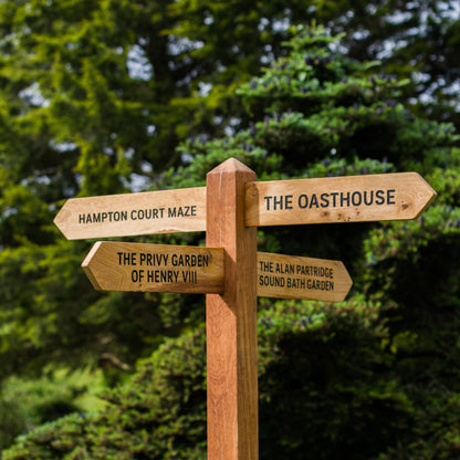 Personalised Wooden Directional Signpost