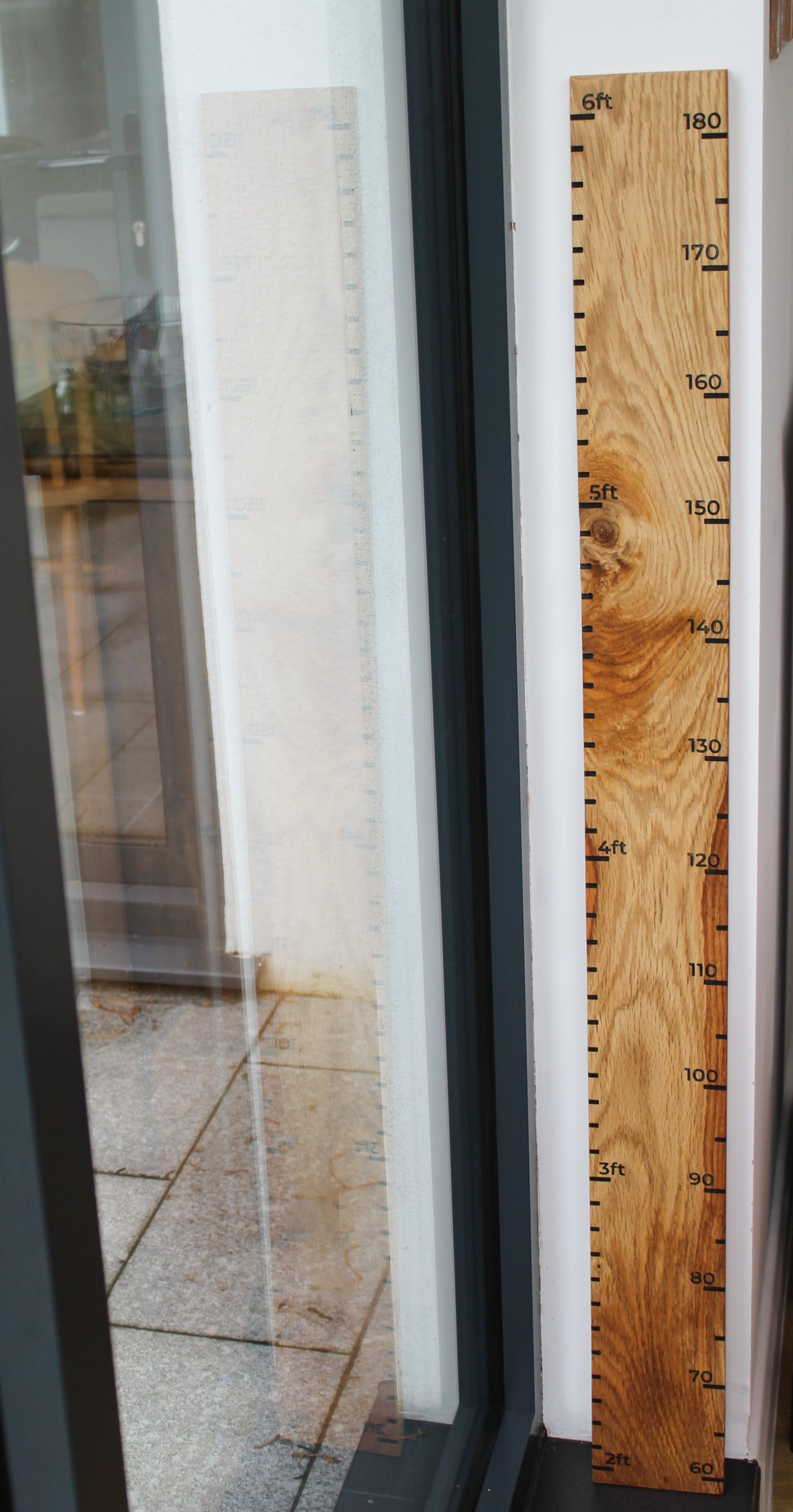 Personalised Oak Wall Mounted Growth Tracker