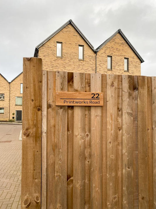 Smart Oak Engraved House Sign