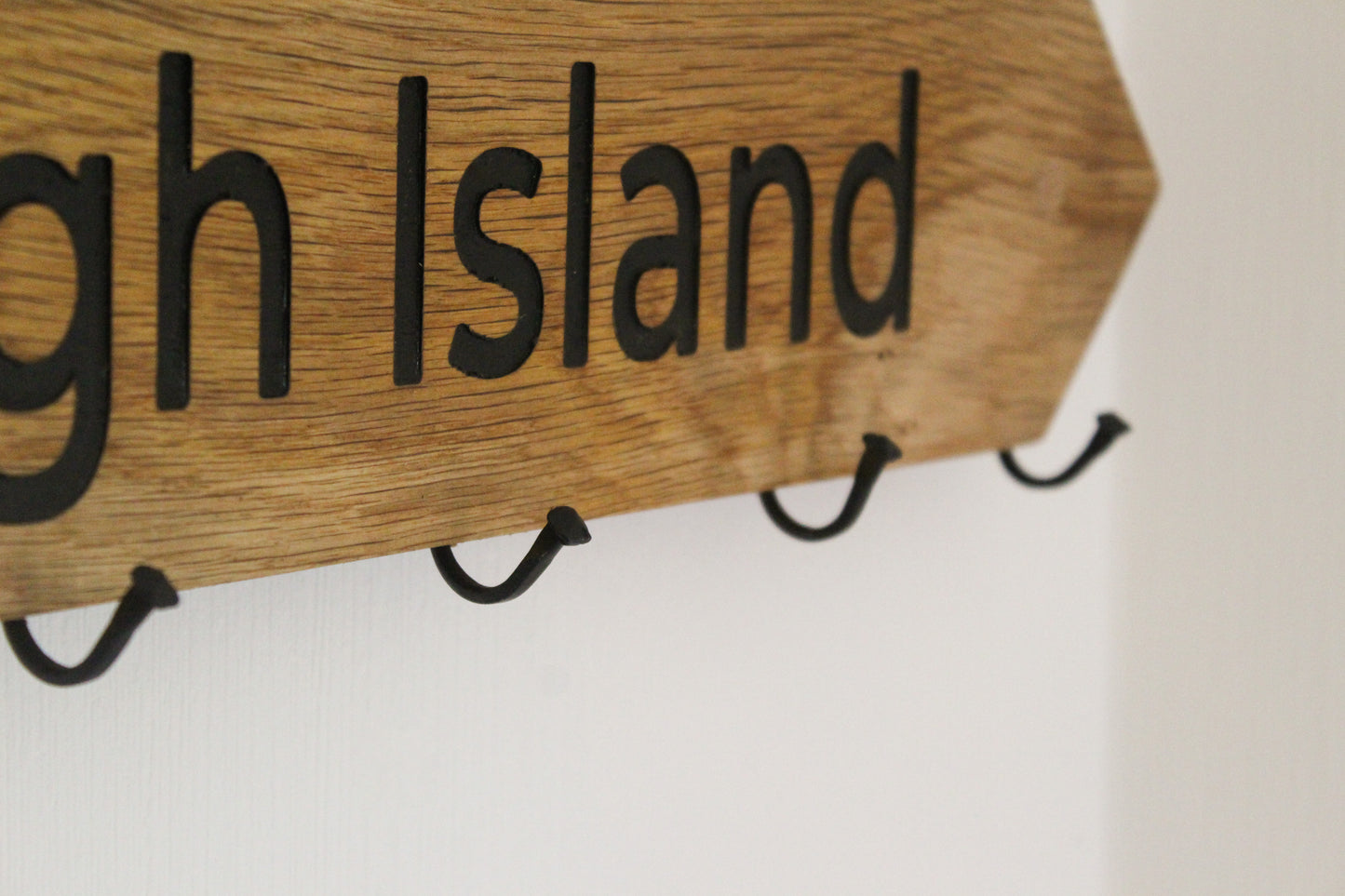 Engraved Wooden Coat Rack | Footpath style Coat Hanger