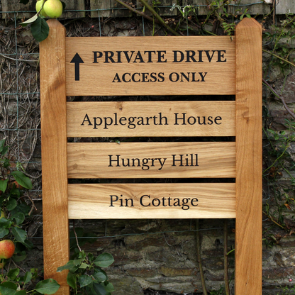 Premium Entrance Ladder Signage with a Mortised Joint