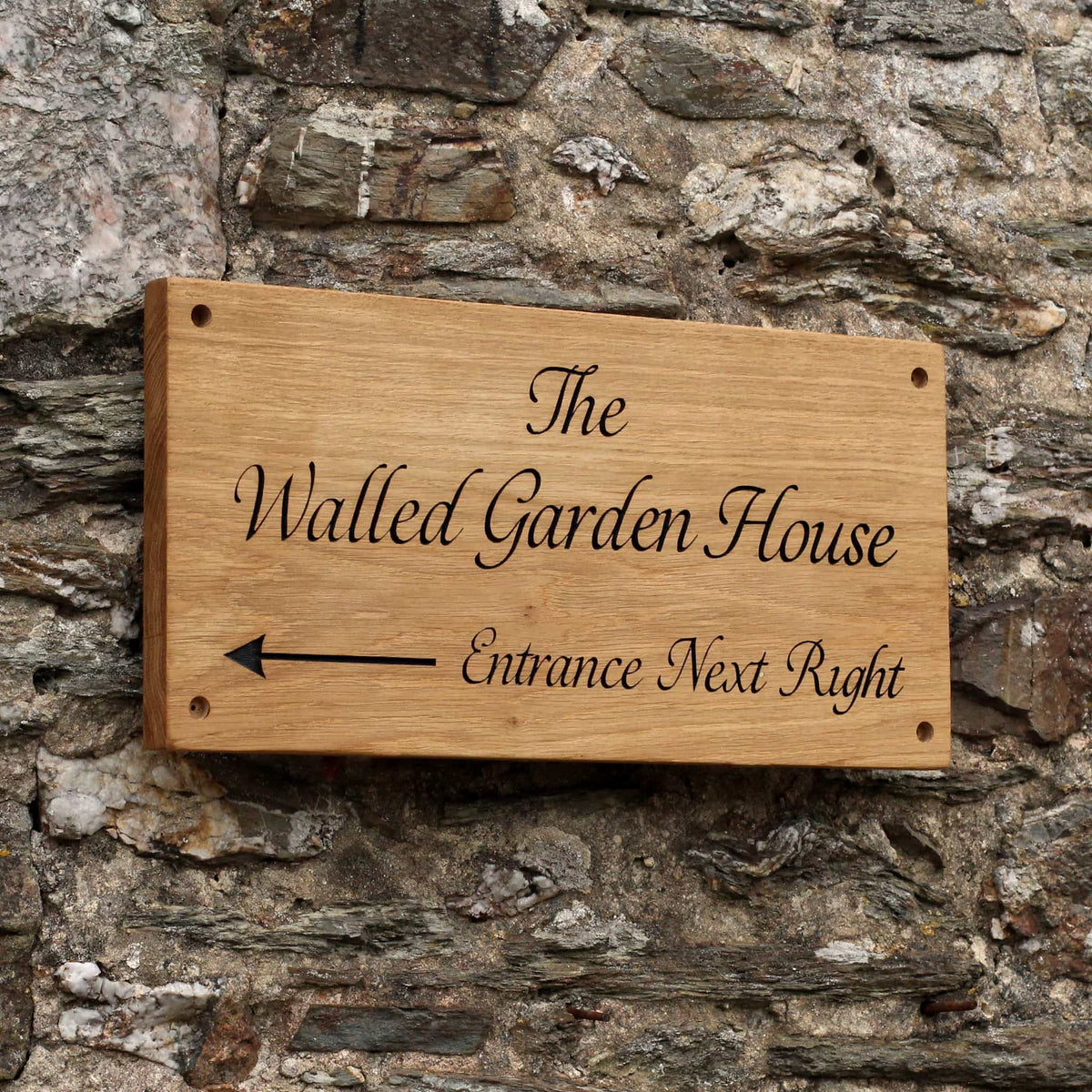 Personalised Oak House Plaque | Custom Sizes