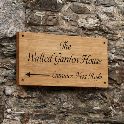 Personalised Oak House Plaque | Custom Sizes