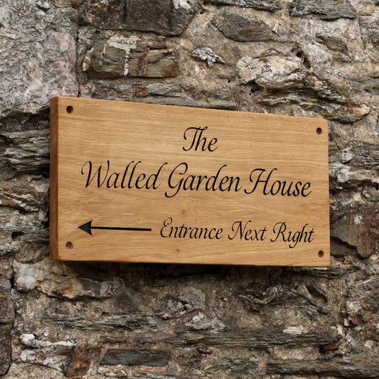 Personalised Oak House Plaque | Custom Sizes
