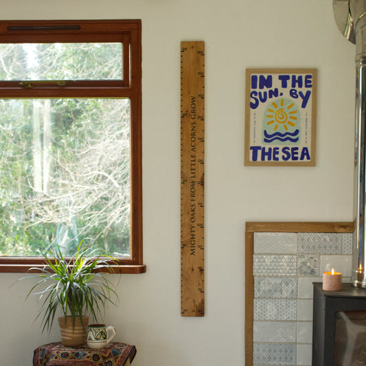 Personalised Oak Wall Mounted Growth Tracker