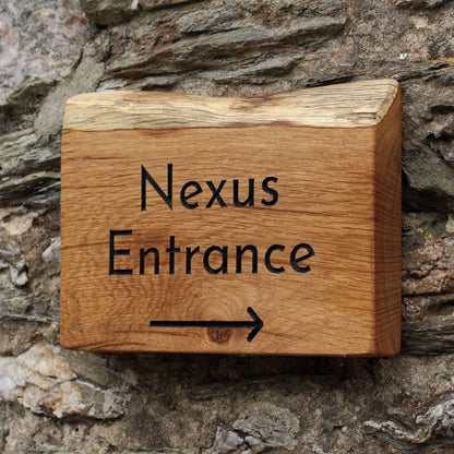 Engraved Live Edge Oak Plaque