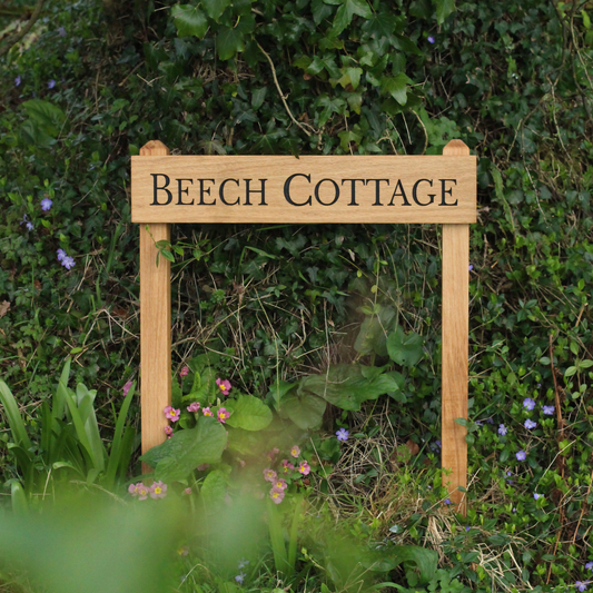 Customisable Oak Free-Standing House Signs