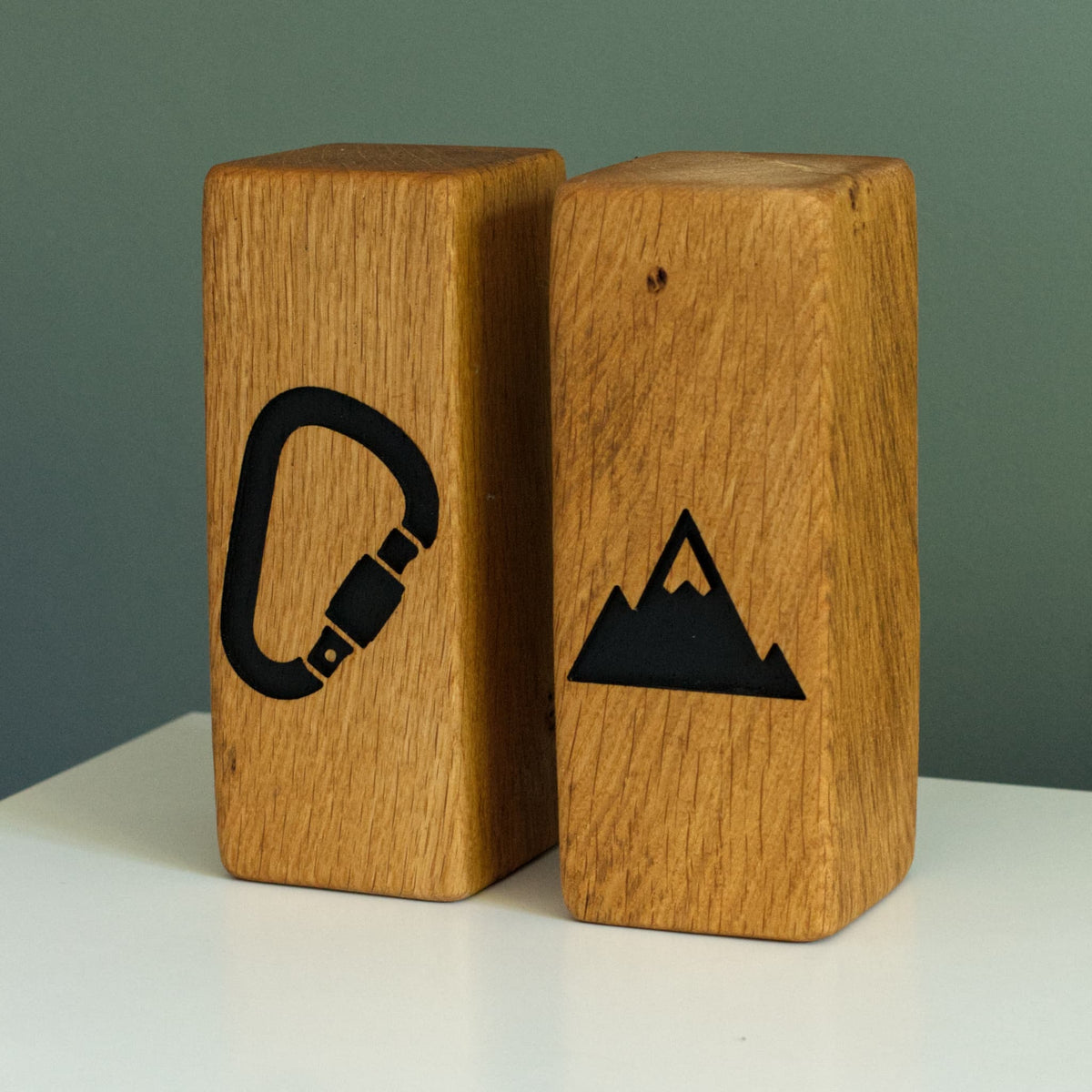 Personalised Oak Book Ends