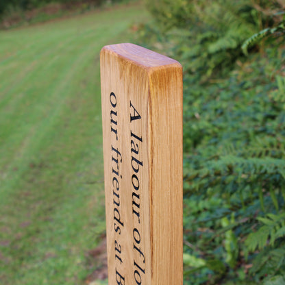 Solid Oak Wide and Tall Allotment Sign Post