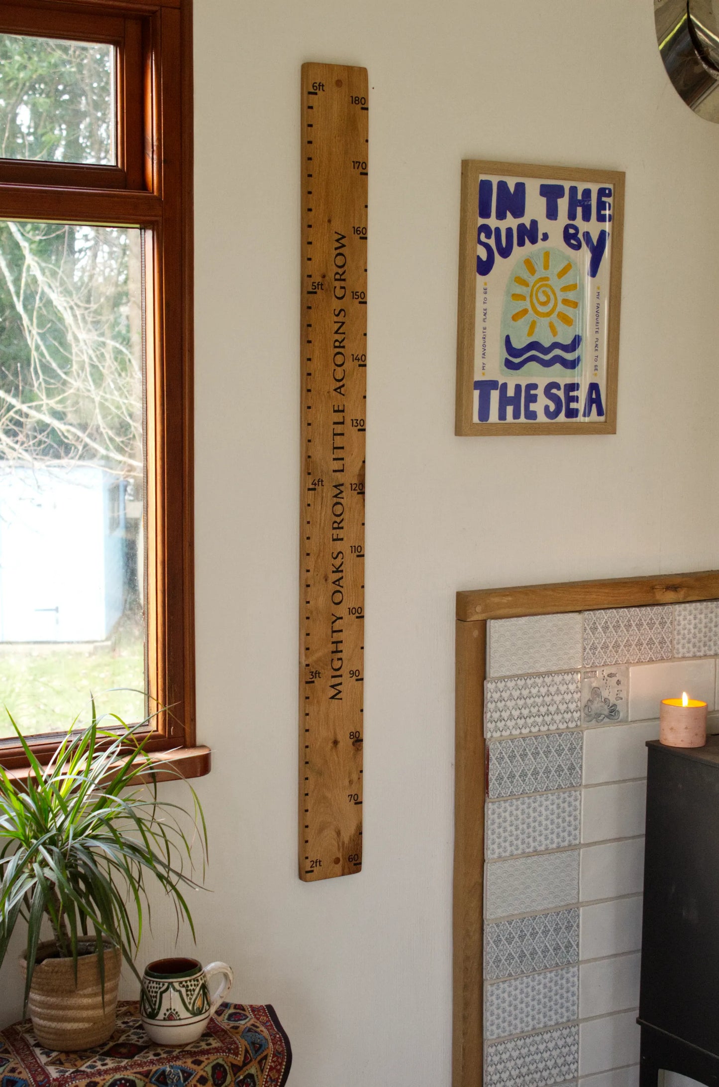 Personalised Oak Wall Mounted Growth Tracker