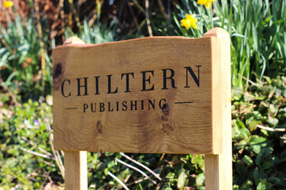 Engraved Live Edge Oak Sign with Legs