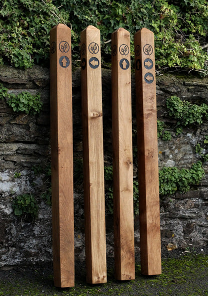 Solid Oak Milestone or Garden Posts