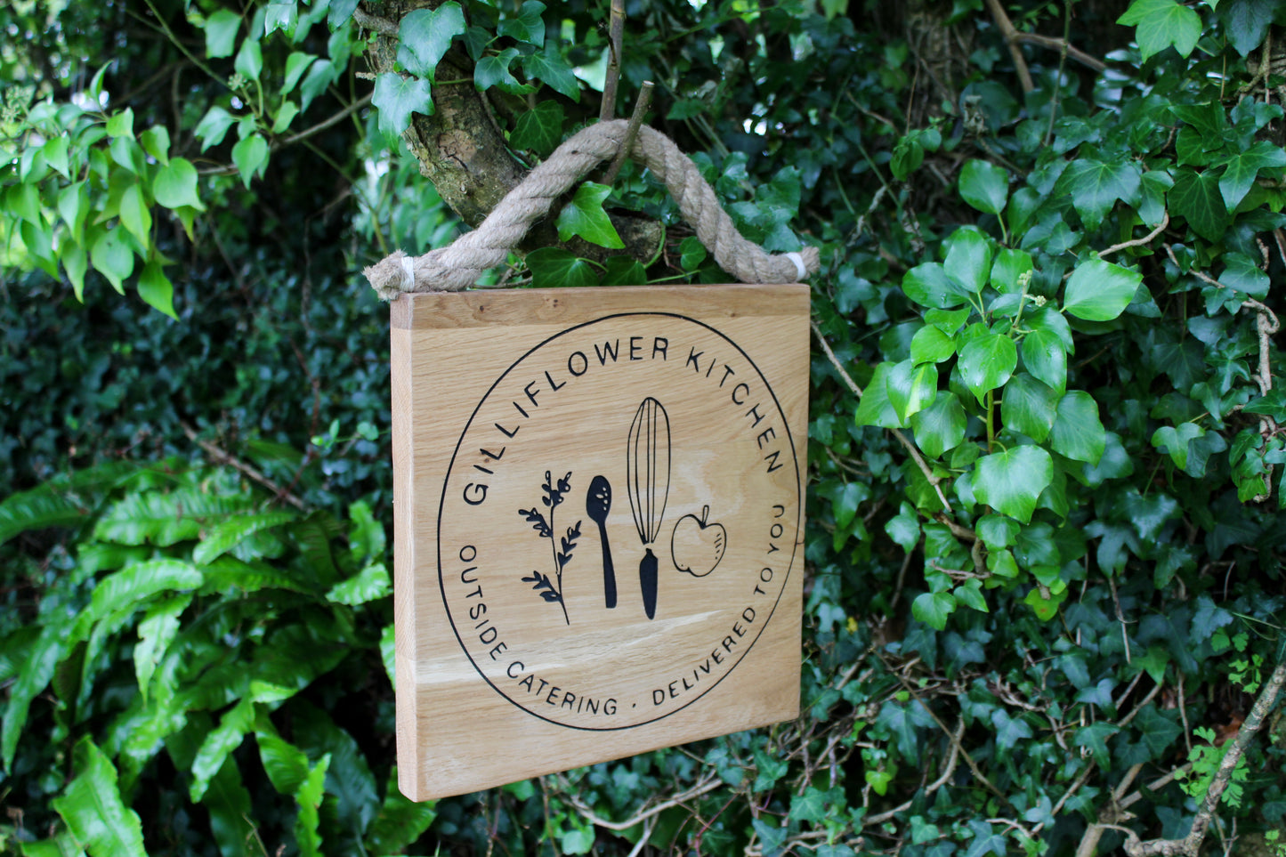 Engraved Commercial Shop Hanging Sign
