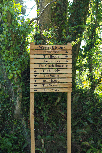 Extra Tall Personalised Wooden Ladder Sign – 9 or 10 Tier