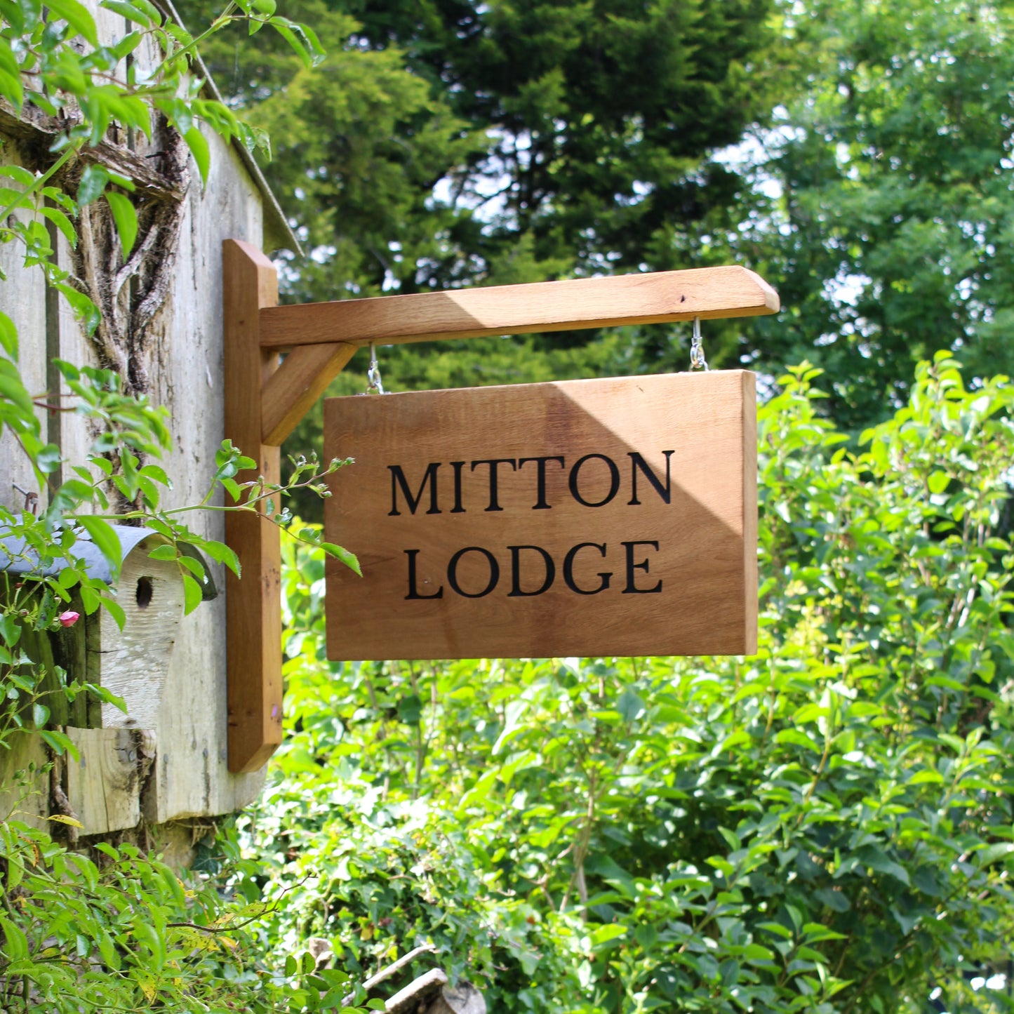 Wall Mounted  Engraved Double Sided Swinging Sign