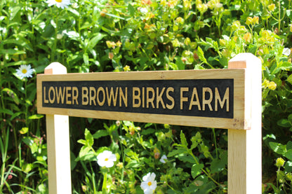 Bold Contrast Personalised Wooden House Sign
