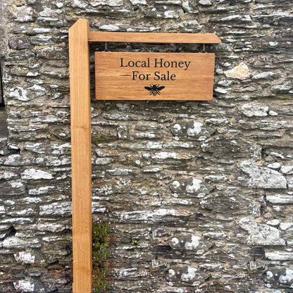 Engraved Outdoor Traditional Hanging Sign