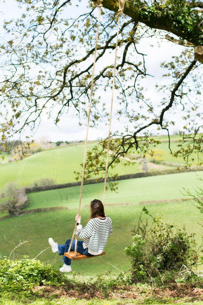 Handcrafted Oak Swing with Personalised Engraving