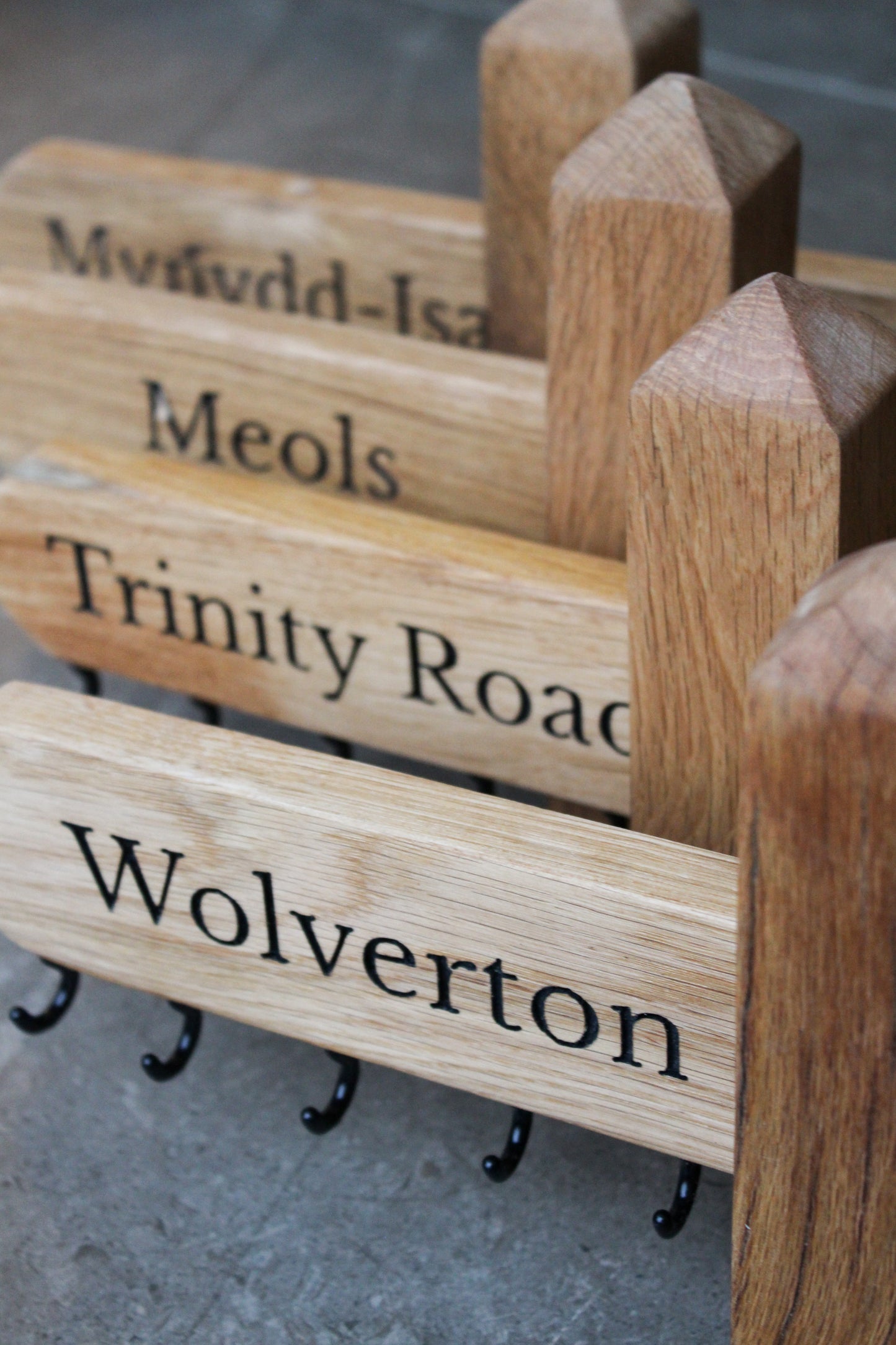 Personalised Rustic Style Wooden Key Hanger/Organiser