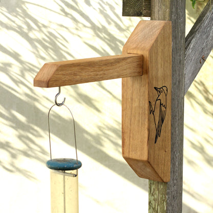 Wall-Mounted Wooden Bird Feeding Station