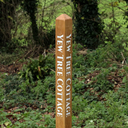 Solid Oak Milestone or Garden Posts