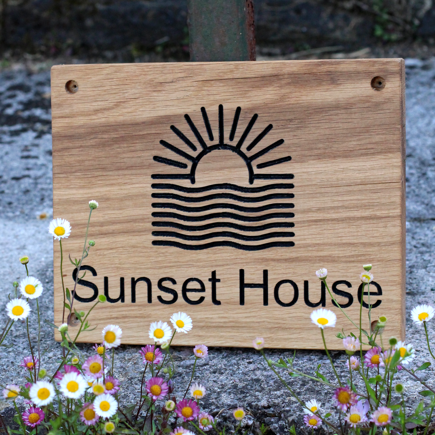 Personalised Oak House Plaque | Custom Sizes