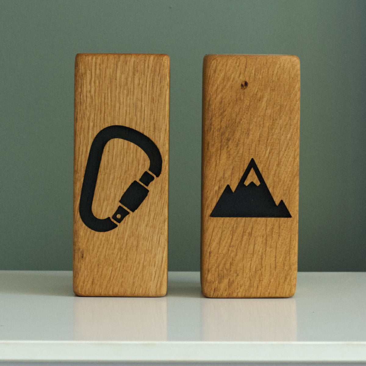 Personalised Oak Book Ends