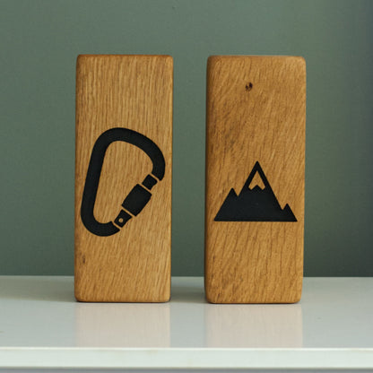 Personalised Oak Book Ends