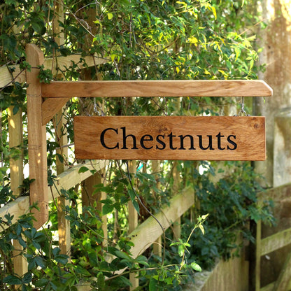 Wall Mounted  Engraved Double Sided Swinging Sign