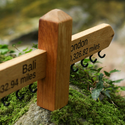 Personalised Rustic Style Wooden Key Hanger/Organiser