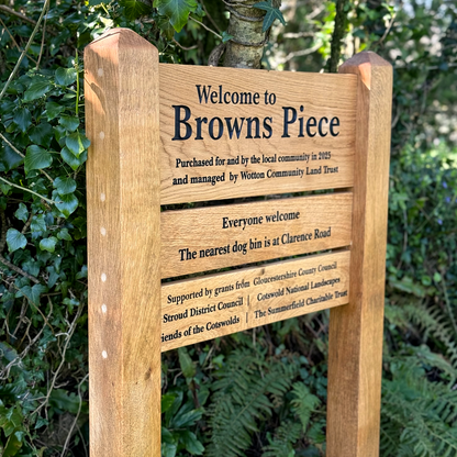 Premium Entrance Ladder Signage with a Mortised Joint