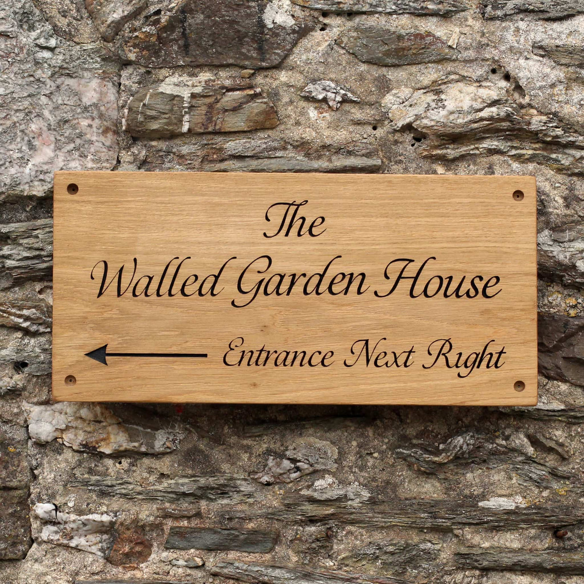 Personalised Oak House Plaque | Custom Sizes