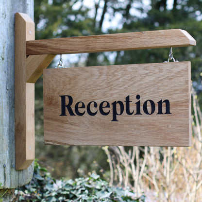 Wall Mounted  Engraved Double Sided Swinging Sign