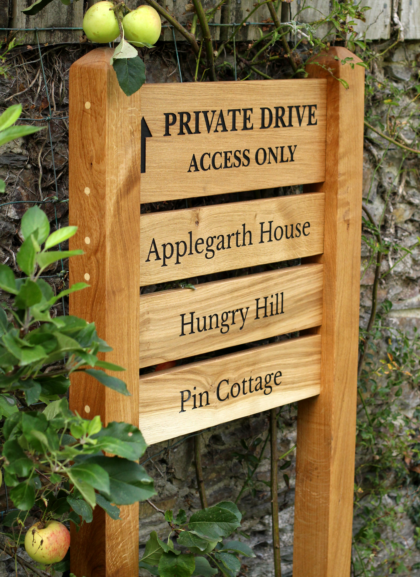 Premium Entrance Ladder Signage with a Mortised Joint