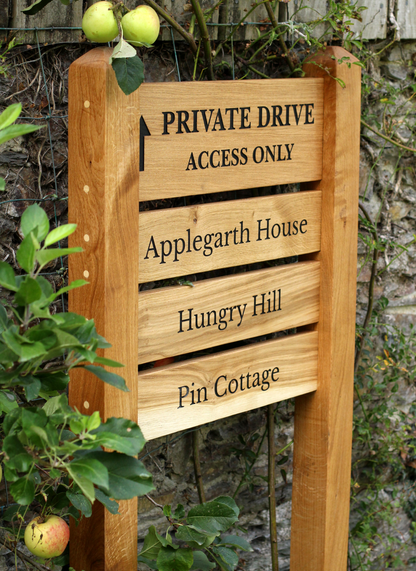 Premium Entrance Ladder Signage with a Mortised Joint