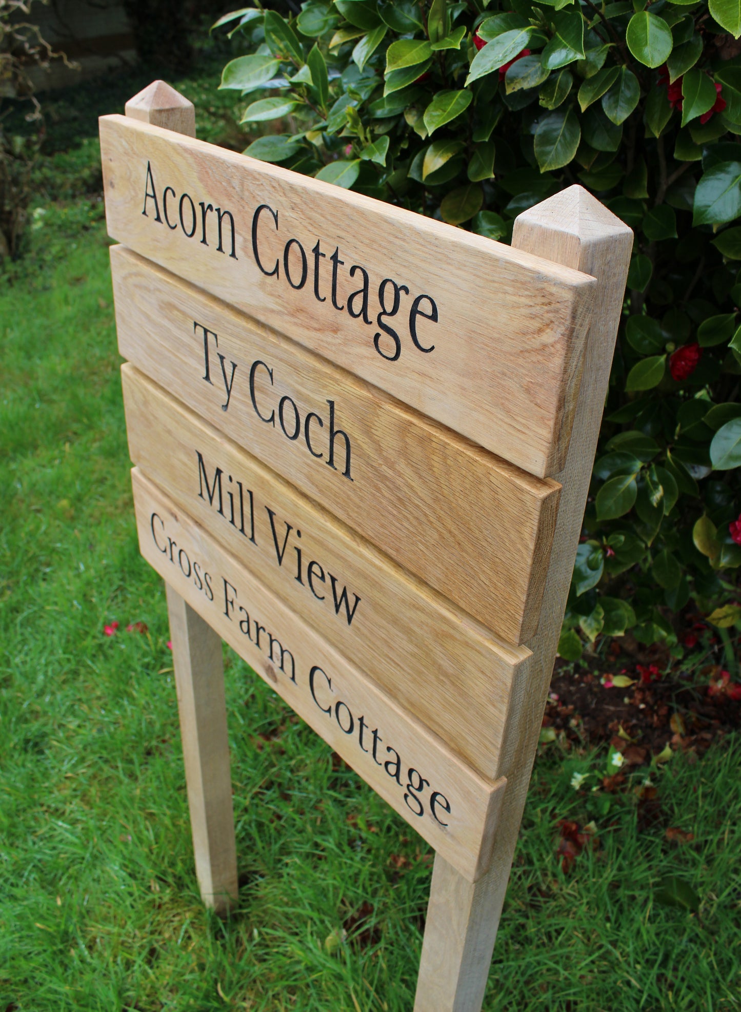 Wide Plank Tiered House Sign