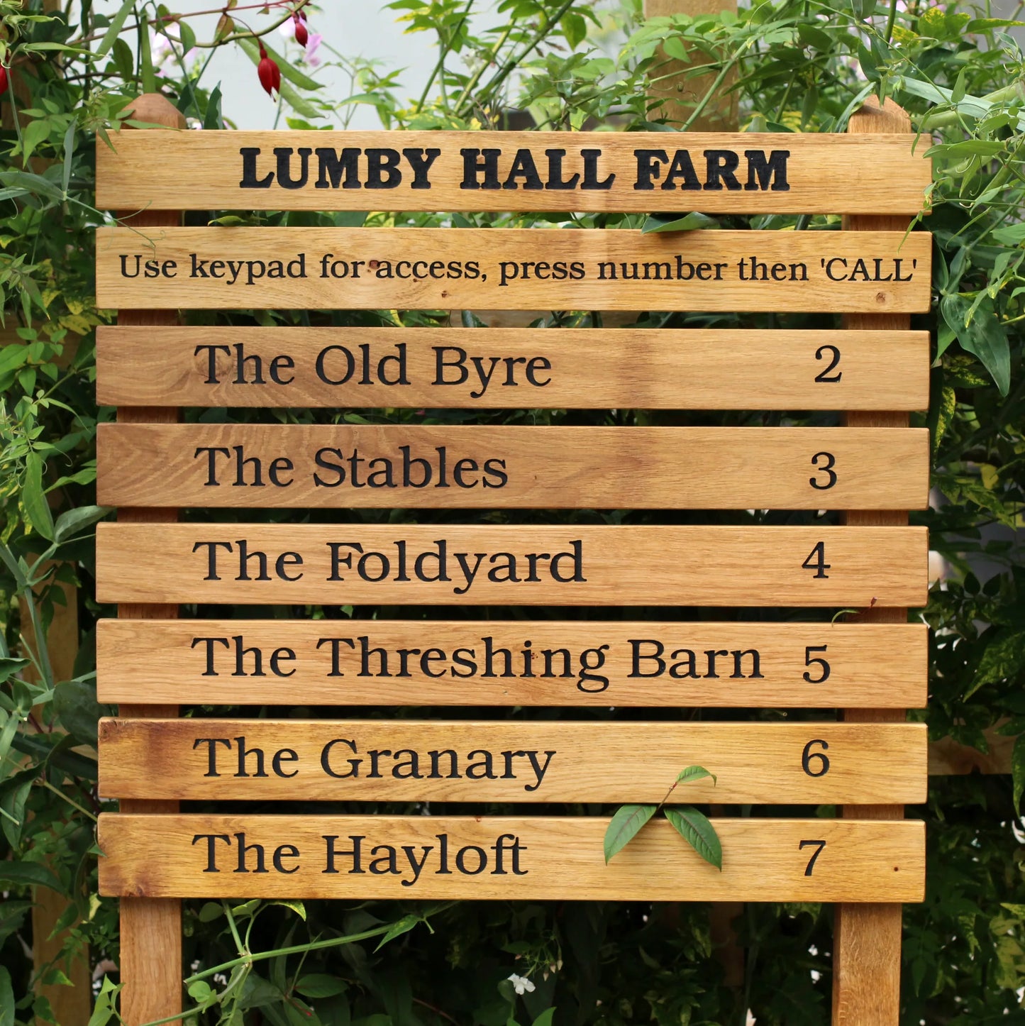 Ladder Tiered Thin Slatted Wooden Sign