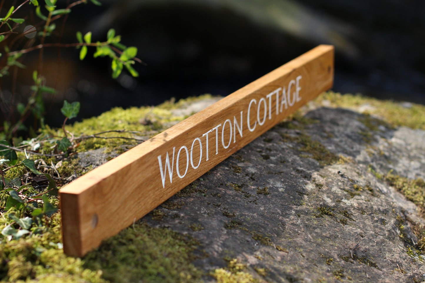 Classic Engraved Wooden Gate Sign