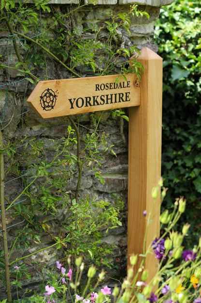 Personalised Wooden Directional Signpost