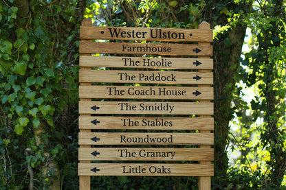 Extra Tall Personalised Wooden Ladder Sign – 9 or 10 Tier