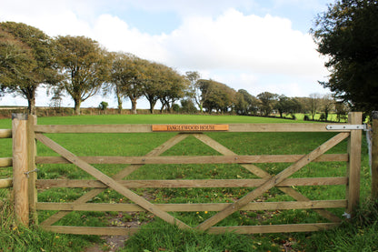 Classic Engraved Wooden Gate Sign