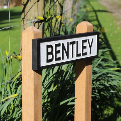 Bold Contrast Personalised Wooden House Sign