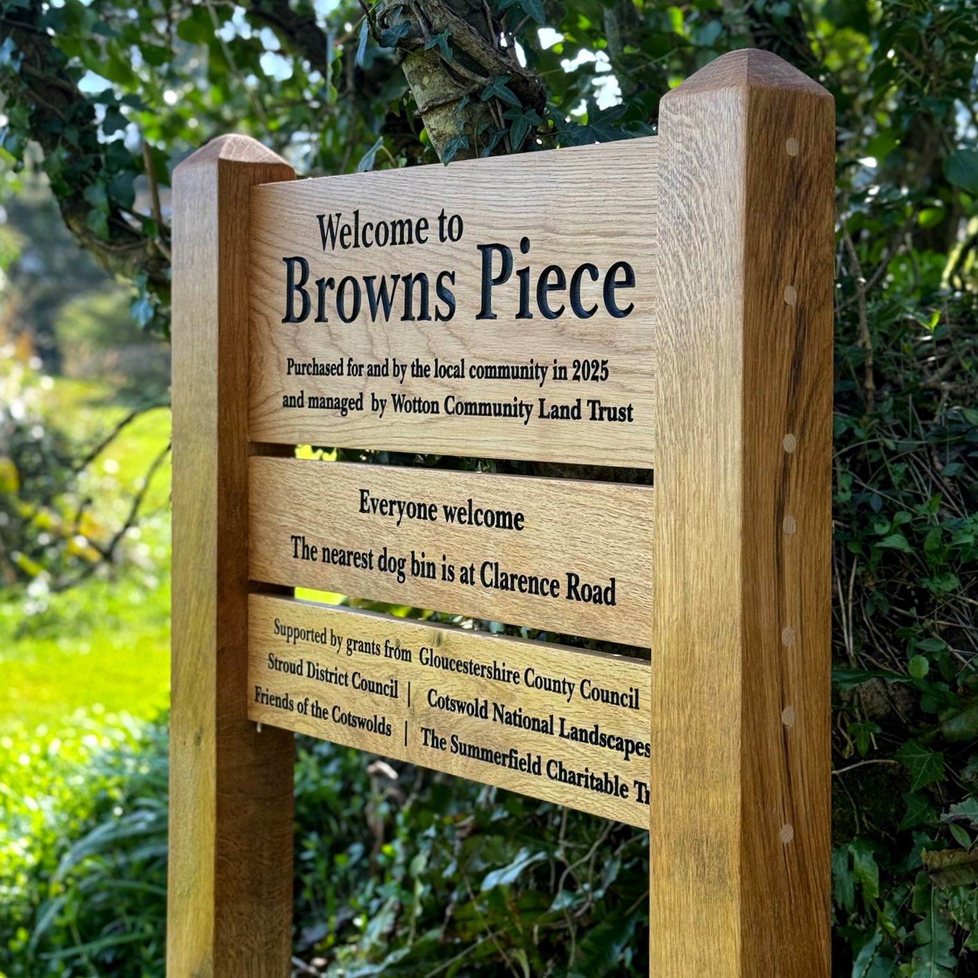 Premium Entrance Ladder Signage with a Mortised Joint