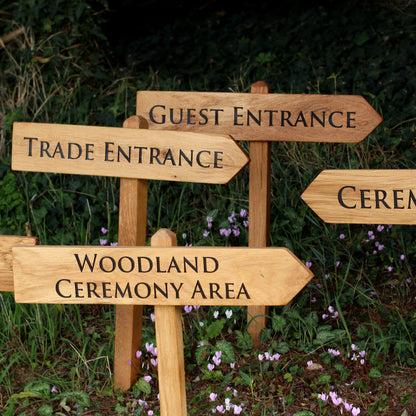 Country Lane Wooden Wedding Signage