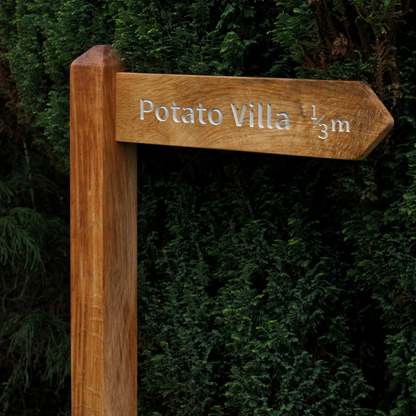 Personalised Wooden Directional Signpost