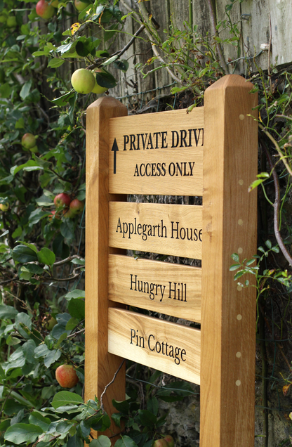 Premium Entrance Ladder Signage with a Mortised Joint