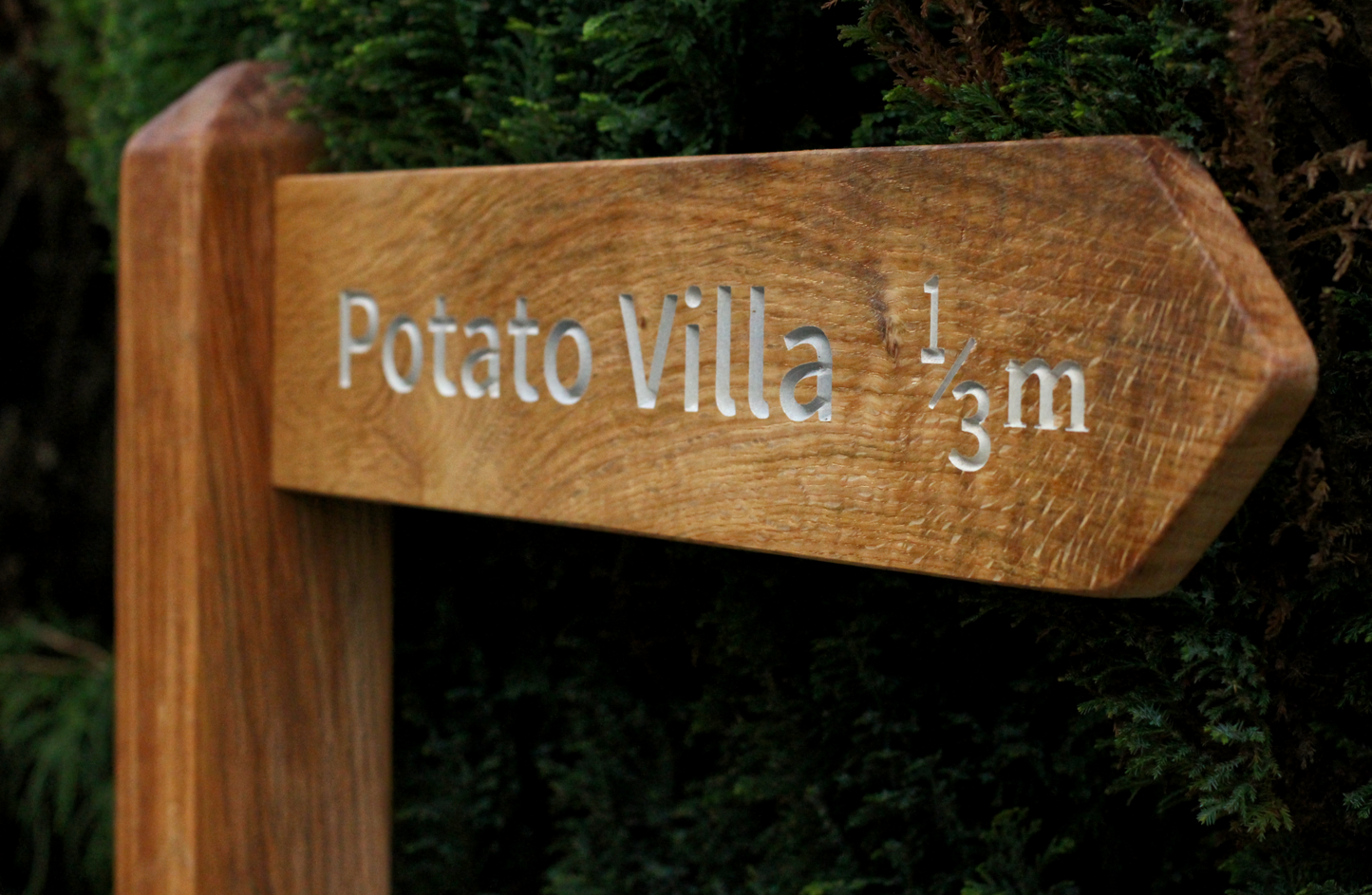 Personalised Wooden Directional Signpost